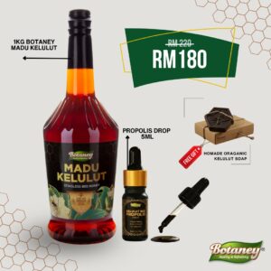 Combo Madu Kelulut 1kg + Propolis Drop